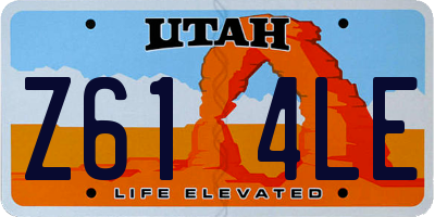 UT license plate Z614LE