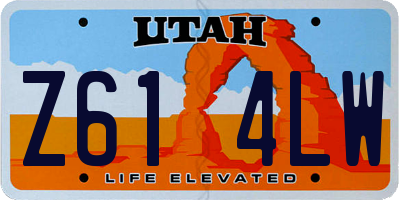 UT license plate Z614LW