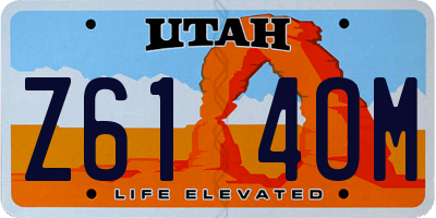 UT license plate Z614OM