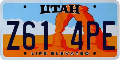 UT license plate Z614PE