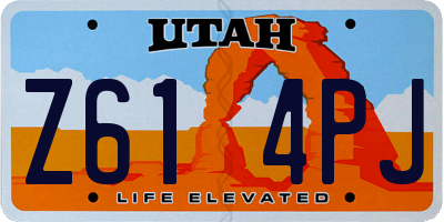 UT license plate Z614PJ