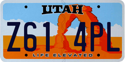 UT license plate Z614PL