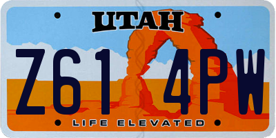 UT license plate Z614PW