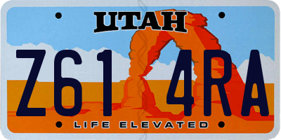 UT license plate Z614RA