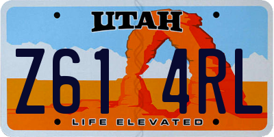 UT license plate Z614RL