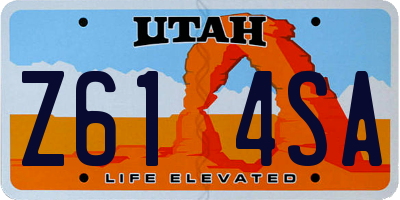UT license plate Z614SA