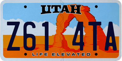 UT license plate Z614TA