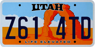 UT license plate Z614TD