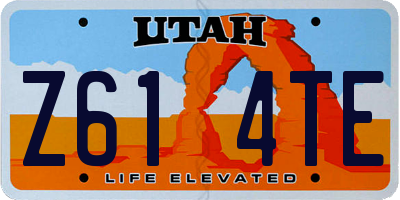 UT license plate Z614TE