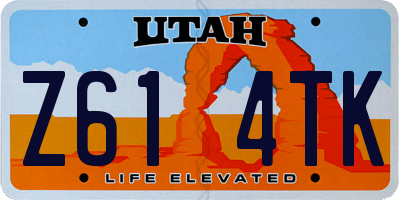 UT license plate Z614TK