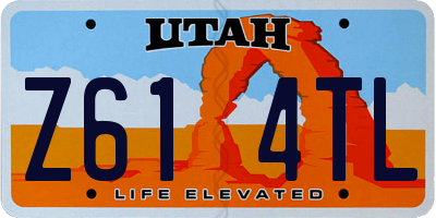 UT license plate Z614TL