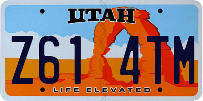 UT license plate Z614TM