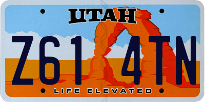UT license plate Z614TN