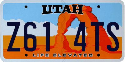 UT license plate Z614TS