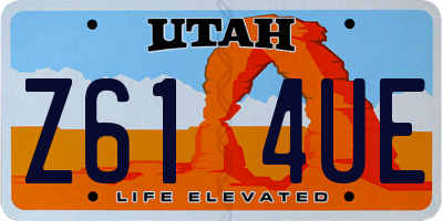 UT license plate Z614UE