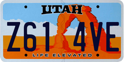 UT license plate Z614VE