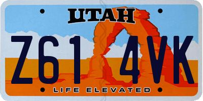 UT license plate Z614VK