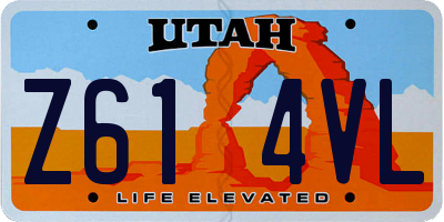 UT license plate Z614VL