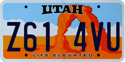 UT license plate Z614VU