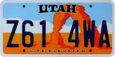 UT license plate Z614WA