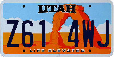 UT license plate Z614WJ