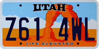 UT license plate Z614WL