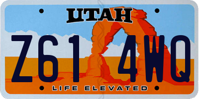 UT license plate Z614WQ