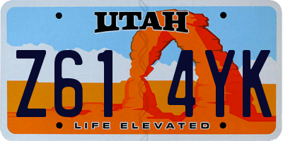 UT license plate Z614YK