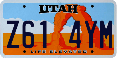 UT license plate Z614YM