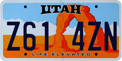 UT license plate Z614ZN