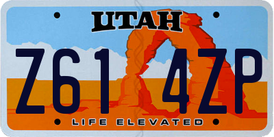 UT license plate Z614ZP