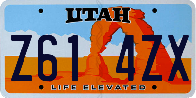 UT license plate Z614ZX