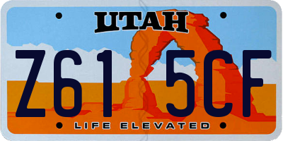 UT license plate Z615CF