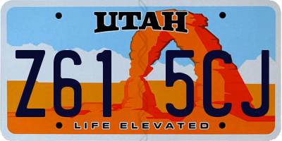 UT license plate Z615CJ