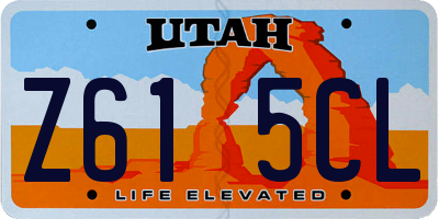 UT license plate Z615CL