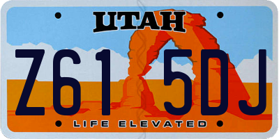 UT license plate Z615DJ