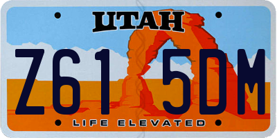 UT license plate Z615DM