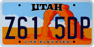 UT license plate Z615DP