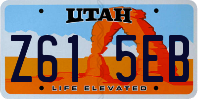 UT license plate Z615EB