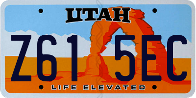 UT license plate Z615EC