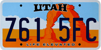 UT license plate Z615FC