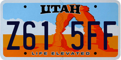 UT license plate Z615FF