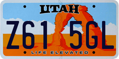 UT license plate Z615GL