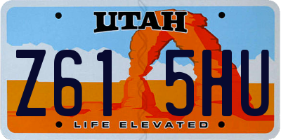 UT license plate Z615HU