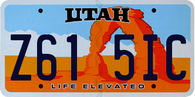 UT license plate Z615IC