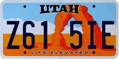 UT license plate Z615IE