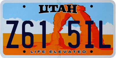UT license plate Z615IL