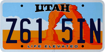 UT license plate Z615IN