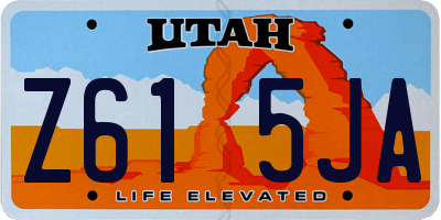 UT license plate Z615JA