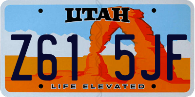 UT license plate Z615JF